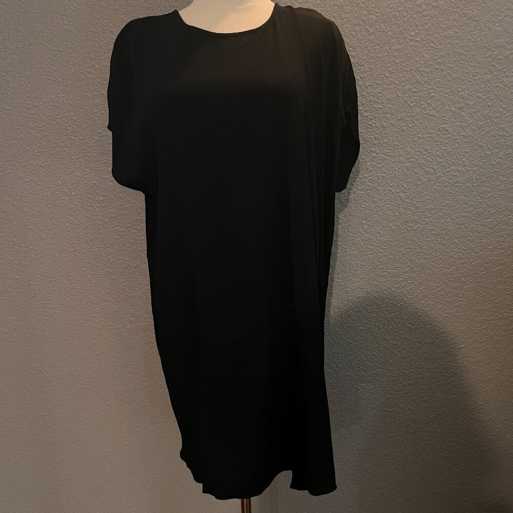 MADEWELL LBD LITTLE BLACK DRESS CREPE BACK BUTTONS - NEW WITH TAGS - SIZE M